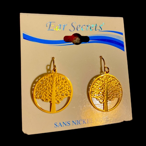 BRAND NEW EARRINGS (Nickel free) Tree of life - Picture 1 of 3